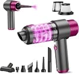 Handheld Vacuum Cleaner, 4-in-1 Portable Mini Car Vacuum Cleaner & Air Duster, Cordless Vacuum with LED Light for Car, Home, Office