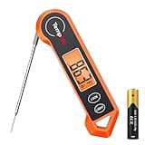 TempPro TP19H Digital Meat Thermometer for Cooking, 1 Sec Instant Read Food Thermometer with Motion-Sensing Wake for BBQ Grill Oil Fry Candy for Fathers Day Gift for Dad Men (Previously ThermoPro)