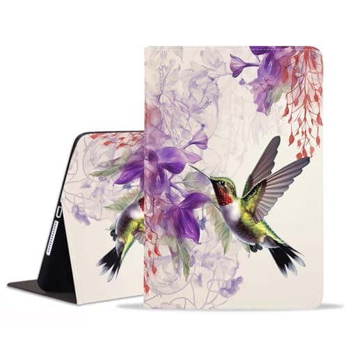 FQTBCEARI Case for Samsung Galaxy Tab A9 Plus 11 Inch 2023 Tablet (SM-X210/X216/X218), Slim PU Leather Stand Cover with Auto Wake/Sleep, Hummingbird