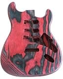 Handcrafted Guitar Body Engineered Wood Electric Guitar Body Guitar Barrel Replacement Parts for DIY ST Style Guitars Unfinished Parts S-S-S pickups Deep Red
