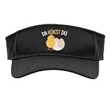 Da Kükst Du I Funny Easter Eggs Children Chicken Chick Sport Sun Visor, Youth, One Size, Black