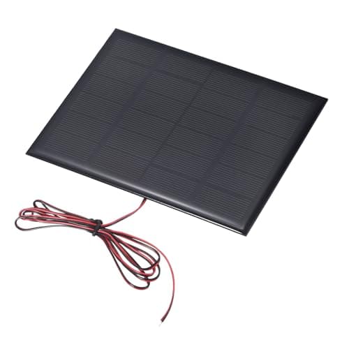 MECCANIXITY 6V 1.92W 320mA Mini Solar Panels, Small Polycrystalline Solar Cell Panel with Cable for DIY Electric Toy Materials Kits Charger, 140 x 104mm