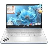 HP Laptop Computer for Students, 2026 Edition AI PC, 1 Year Office 365, Intel Processor, 4GB RAM, 128GB UFS, Long Battery Life, Webcam, WiFi 6, Type-c HUB Included, Windows 11 Home S, Sky Blue