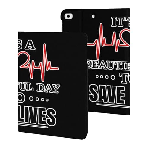 Beautifuls Day to Save Lives Fashion Case Compatible with 10th 9th 8th 7th Generation (2021/2020/2019) Protective Cover Adjustable Stand