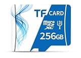 Memory Card, 256GB High Speed TF Card UHS-I U3 Memory Card for Dash Cam, Security Camera, Drone, Tablet, and Smartphone, Includes Adapter