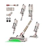 Cordless Vacuum Cleaner, 550W 45KPA 50Mins Rechargeable Battery, Stick Cordless Vacuum with Bendable Wand, Anti-tangle Brush, Extended Foldable to 90°, Handheld Vacuum Cleaner for Home/Pet Hair/Floors