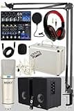 Studio Recording Bundle, 2 Maxword Monitor Speakers, Sound Card, CX1 Microphone, Microphone Stand, Home Recording Studio Set