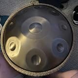 9 Note HandPan Drum D Minor 18Inch 440HZ Steel Drum Percussion, Handpan with Soft Bag for Beginners, Hang Drum Musical Instrument Sound Healing Meditation Yoga (Black 9 Notes Handpan)