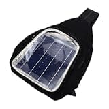 RIZGHWOY 20W Mono Crystalline Solar,Panel Backpack Black Solar Charger Backpack for Outdoor Activities Hiking and Camping