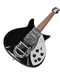 Solid Body Electric Guitar, Black 60s Tribute Style with 3 Pickups & Tremolo, Full Size 6-String for Rock Stage Performance (Guitarra Electrica)