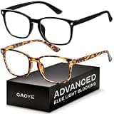 Gaoye Eyewear Frames for Men - Blue Light Blocking Square Glasses, Anti UV Ray Computer Gaming, Blue Blockers for Women