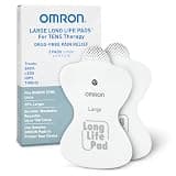 OMRON Long Life Pads for TENS Unit Muscle Stimulator - Large - Drug-Free Pain Relief - Includes 2 Reusable TENS Unit Pads - Durable, Reusable & Washable