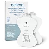 OMRON Long Life Pads for TENS Unit Muscle Stimulator - Large - Drug-Free Pain Relief - Includes 2 Reusable TENS Unit Pads - Durable, Reusable & Washable