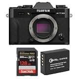 X-T30 III Mirrorless Camera, Black, Bundle with Extra Battery and 128GB Memory Card