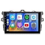 9-Inch Car Stereo Compatible for Toyota Corolla 2009-2013 with Wireless Apple CarPlay & Android Auto Touchscreen Multimedia Player with GPS Navigation, Bluetooth, WiFi, FM Radio
