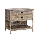 Lateral File with Rustic Style, Brown finish, White, Engineered Wood