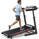 Treadmill for Home with 16% Auto Incline, Portable Walking Pad with Handle
