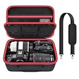 Camera Case for Canon EOS Rebel T7/R50/R6 Mark II/R100, for Sony Alpha 7 IV/ ZV-E10/ A6400/ A6700/A6100, for Nikon D7500 DSLR SLR Cameras, Bag for Lens/ Battery/ Tripod, with Shoulder Strap - Box Only