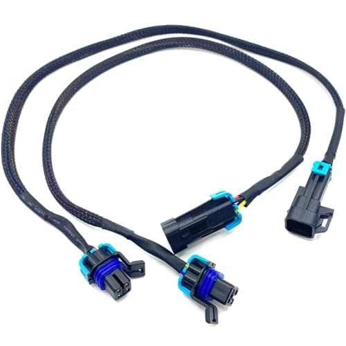 Oxygen Sensor Extender Harness 24 Inches, 4 Pin Plug and Play Extension Fit for Camaro Firebird Pontiac Chevy LS LS1, 2Pcs, Woven Style