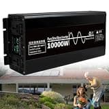10000W Power Inverter Pure Sine Wave DC 12V /24V /48V to AC 110V/220V for Solar Solar Panel Home Outdoor RV Camping Smart(24v)
