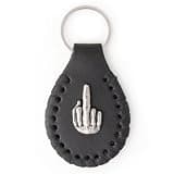 Milwaukee Leather Key Chain with Leather Original Pewter Emblem