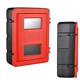 26 lb Fires Extinguisher Cabinet Box, Doubly Holder with Internal Rope Fastening & External Latch, Sturdy Weatherproof Plastices Case, Vandals-Resistant, Wall-Mount for Indoor & Outdoor Use