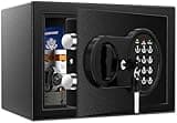 Mitlvge 0.5 Cu Ft Mini Safe Box with Fireproof Document Bag, Money Safe with Keys & Pass Code & Wall Mount Kits, Small Safes with Smart Alert System for Money, Jewelry, and Documents【2026 New】