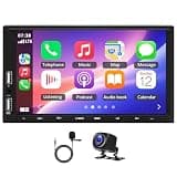 Car Radio for Mazda B3000 B4000 1999-2009 with Wireless Carplay Android Auto 7" Touchscreen 2 Din Stereo w/USB Quick Charge Bluetooth WiFi GPS FM HiFi Split Screen SWC Mirror Link Camera, 2+32G
