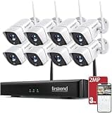 (2026 New) Firstrend WiFi Wireless Security Camera System, 8Ch NVR with 8 CCTV Bullet Cameras & 3TB HDD, No Monthly Fees, AI Human Detection, 2-Way Audio, IP66 Waterproof, H.265, 24/7 Recording