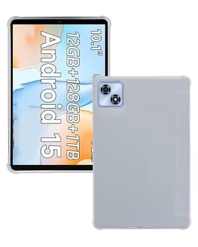 Clear Case for ALLDOCUBE iPlay 70 Tablet 10.1 Inch (Model: T1051), FJIASTB Flexible TPU Shockproof Protective Cover with Airbag, Lightweight (Transparent)