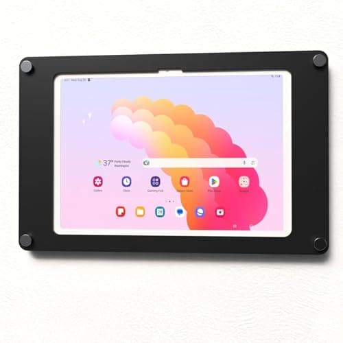 TABcare Acrylic Wall Mount Floating Frameless Display with Metal Standoff for Samsung Galaxy TAB S10 FE+ 13.1 Tablet (Black)