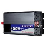 EHSOLZXBE Pure Sine Wave Inverter DC 12V 24V 48V 60V 72V to AC 110V 220V 3000W 4000W 5000W Power Solar Car Inverters Doule Digital Display(Peak Power 4000W,48V,120V(60Hz))