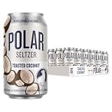 Polar Seltzer Water Toasted Coconut, 12 fl oz Cans, 18 Pack