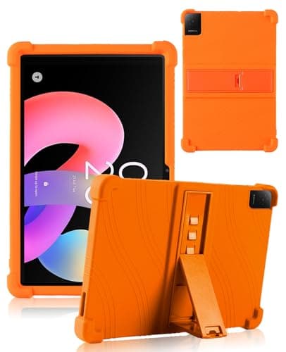 Case Compatible with TCL TAB10 L Gen 4 10.1 inch Tablet – Shockproof Silicone Protective Case with Kickstand Anti-Slip, Drop-Resistant Business Style (Orange)