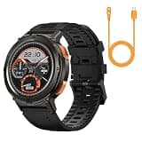AMAZTIM T2 Smart Watch + Smartwatch Charging Cable, Compatible with Android and iOS