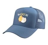 Da Kükst Du I Funny Easter Eggs Children Chicken Chick Trucker Hat with Adjustable Mesh Back, Light Blue