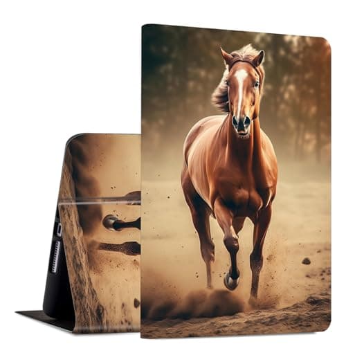 Case for Samsung Galaxy Tab S11 (2025) 11 inch Slim PU Leather Multi-Angle Viewing Flip Folio Smart Stand Cover with Auto Wake/Sleep for Samsung Tab S11 5G SM-X730/SM-X736B, Running Horses