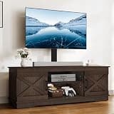 YITAHOME Farmhouse TV Stand with Mount for 70" TVs, Living Room, Espresso