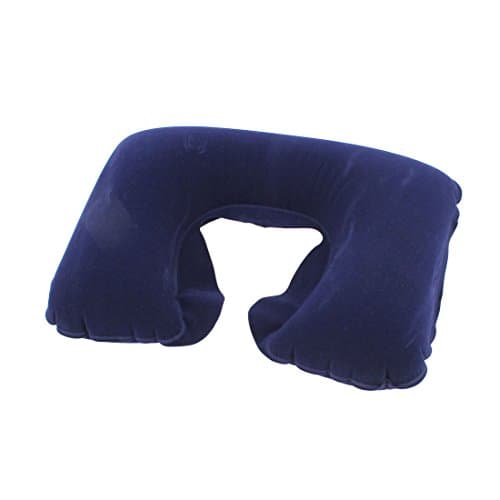 Ruilogod U Shape Travel Auto Car Neck Relax Air Inflatable Pillow Navy Blue (id: 69d 016 e83 c66 9e0