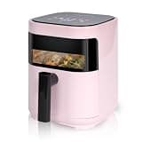 MIRASTON 3.2QT Small Air Fryer, Mini Pink Air Fryers with Gift Box