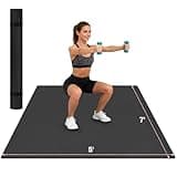 Stepwaver Extra Large Exercise Mat, 7'x5' (6mm) Thick Workout Mat for Home Gym & Garage Flooring, Shoe-Friendly, Non-Slip, Ultra Durable, Thick Large Workout Mats for Home Workouts