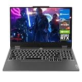 Lenovo LOQ 15 15ARP9 RTX 4060 Gaming Laptop, 15.6" FHD 144Hz, AMD Ryzen 7 7435HS, NVIDIA RTX 4060, 32GB DDR5 RAM, 1TB SSD, Backlit KB, RJ-45, Bundle with PCO Laptop Cooler