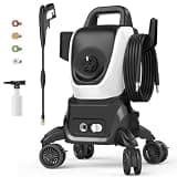 KVAOK Pressure Washers, Power Washers with 4 Wheels, High Pressure Cleaning Machine for Cars/Fences/Driveways/Patios/Farms/Home Cleaning