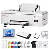 INKSONIC R1390 DTF Printer A3, 13" Width DTF Transfer Printer Bundle with Heat Press, Custom T-Shirt Printing Machine, Multi-Material Compatible, Direct to Film, White Ink Circulation System, 1390