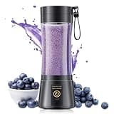 Portable Blender Personal Size Blender - 12 Oz BPA Free Travel Cup Make Smoothies and Shakes, Cordless USB Rechargeable, Lightweight Suit in Travel/Gym/Office