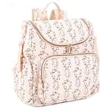 KCWVSIE Floral Quilted Diaper Bag Backpack, Large Capacity Puffy Backpack for Mom, Cute Multi-Pocket Travel Bag