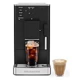 KitchenAid Fully Automatic Espresso Machine KF2 with 6 Hot and Iced Coffee Options | Built-In Grinder | Steam Wand, Black Matte KES8452