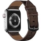 WestEagle Leather Band for Men Compatible with Apple Watch 49mm 46mm 45mm 44mm 42mm(S3/2/1) for Men Women, Genuine Leather Wristband Replacement for iWatch Ultra1/2/3 Series SE11/10/9/8/7/6/5/4/3/2/1