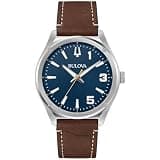 Bulova Marc Anthony Sport Strap Quartz Watch, Stainless Steel, Sapphire Crystal, Blue and Brown