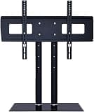 Universal Desktop TV Stand Base for Monitor Heightening Thickened Tempered Glass TV Mount Stand with Height Adjustment for Computer Desktop Display